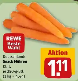 REWE DE Deutschland: Snack Möhren Kl. I, tilbud