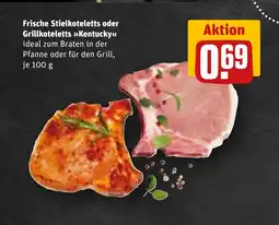 REWE DE Frische Stielkoteletts oder Grillkoteletts >>Kentucky<< tilbud