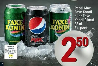 REMA 1000 Pepsi Max, Faxe Kondi eller Faxe Kondi 0 kcal tilbud