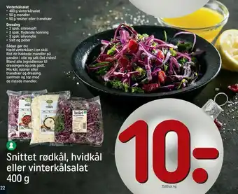 REMA 1000 Snittet rødkål, hvidkål eller vinterkålsalat tilbud
