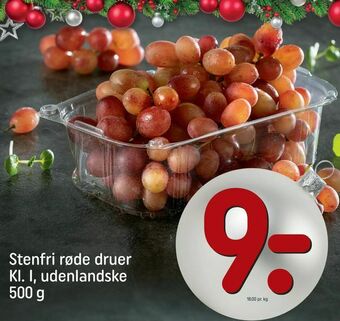 REMA 1000 Stenfri røde druer tilbud