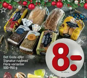 REMA 1000 Det Gode eller Signatur rugbrød tilbud