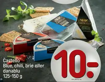 REMA 1000 Castello Blue, chili, brie eller danablu tilbud