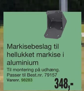Harald Nyborg Markisebeslag til hellukket markise i aluminium tilbud