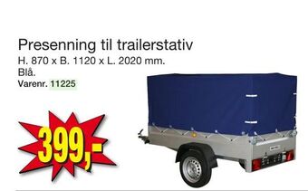 Harald Nyborg Presenning til trailerstativ tilbud