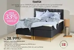 SENG TEMPUR DUAL KONTINENTALSENG, DKK 28999 tilbud