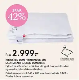 SENG RINGSTED DUN HYRDINDEN OG SKORSTENSFEJEREN DUNDYNE, DKK 2999 tilbud