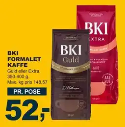 Let-Køb BKI FORMALET KAFFE, DKK 52 tilbud