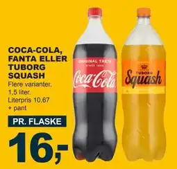 Let-Køb COCA-COLA, FANTA ELLER TUBORG SQUASH, DKK 16 tilbud