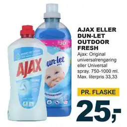 Let-Køb AJAX ELLER DUN-LET OUTDOOR FRESH, DKK 25 tilbud