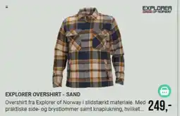 Harald Nyborg EXPLORER OVERSHIRT - SAND tilbud