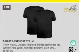 Harald Nyborg T-SHIRT 2-PAK SORT STR. M tilbud
