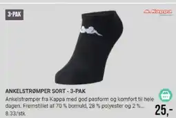 Harald Nyborg ANKELSTRØMPER SORT - 3-PAK tilbud