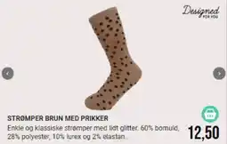 Harald Nyborg STRØMPER BRUN MED PRIKKER tilbud