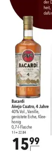 Citti Bacardi Añejo Cuatro, 4 Jahre tilbud