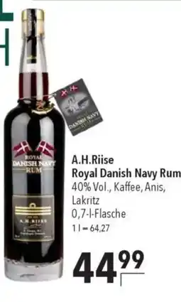 Citti A.H.Riise Royal Danish Navy Rum tilbud