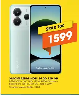 Expert XIAOMI REDMI NOTE 14 5G 128 GB tilbud
