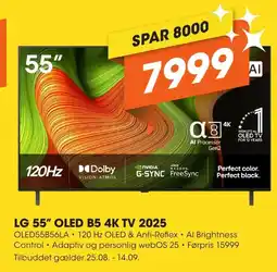 Expert LG 55" OLED B5 4K TV 2025 tilbud