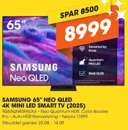 Expert SAMSUNG 65" NEO QLED 4K MINI LED SMART TV (2025) tilbud