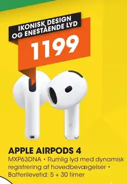 Expert APPLE AIRPODS 4 tilbud
