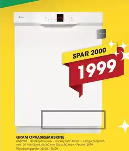 Punkt1 GRAM OPVASKEMASKINE tilbud