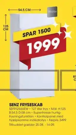 Punkt1 SENZ FRYSESKAB tilbud