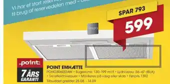 Punkt1 POINT EMHÆTTE tilbud