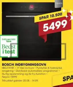 Punkt1 BOSCH INDBYGNINGSOVN tilbud