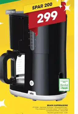 Punkt1 BRAUN KAFFEMASKINE tilbud