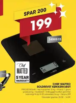 Punkt1 CHEF MATTEO SOLDREVET KØKKENVÆGT tilbud