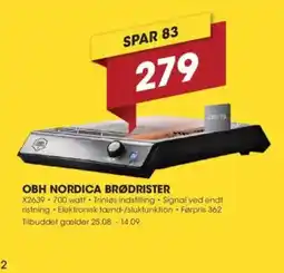 Punkt1 OBH NORDICA BRØDRISTER tilbud