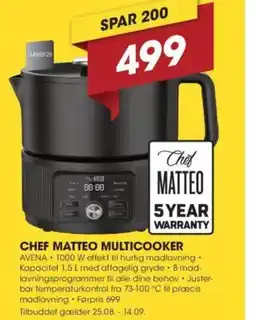 Punkt1 CHEF MATTEO MULTICOOKER tilbud