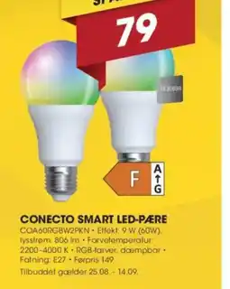 Punkt1 CONECTO SMART LED-PÆRE tilbud