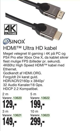 Harald Nyborg HDMI™ Ultra HD kabel tilbud