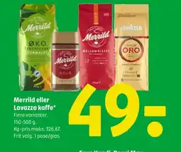 Coop 365 Merrild eller Lavazza kaffe tilbud