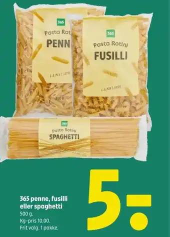 Coop 365 365 penne, fusilli eller spaghetti tilbud