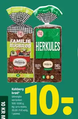 Coop 365 Kohberg brød tilbud