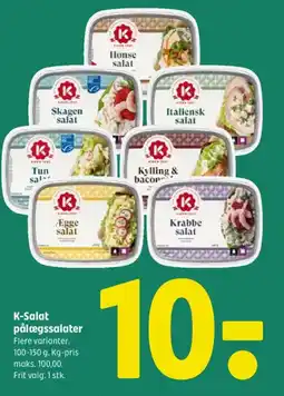 Coop 365 K-Salat pålægssalater tilbud