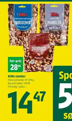 Coop 365 KIMS nødder tilbud