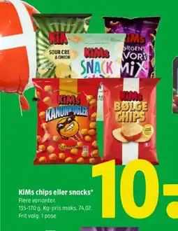 Coop 365 Kims chips eller snacks tilbud