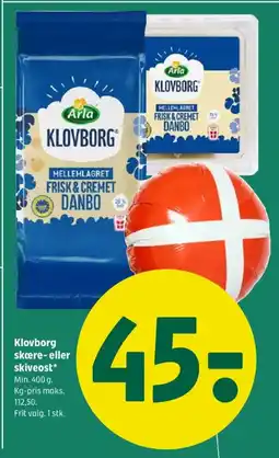 Coop 365 Klovborg skære- eller skiveost tilbud
