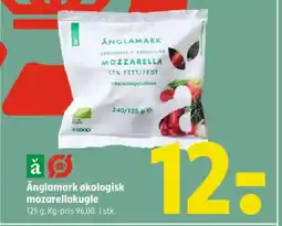 Coop 365 Änglamark økologisk mozarellakugle tilbud