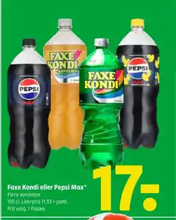 Coop 365 Faxe Kondi eller Pepsi Max tilbud