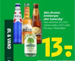 Coop 365 1664, Breezer, Grimbergen eller Somersby tilbud