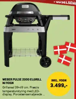 XL-BYG WEBER PULSE 2000 ELGRILL M/VOGN tilbud