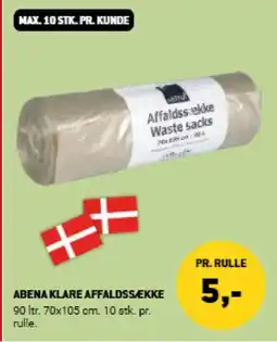 XL-BYG ABENA KLARE AFFALDSSÆKKE tilbud