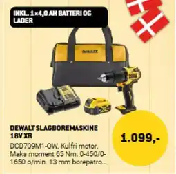 XL-BYG DEWALT SLAGBOREMASKINE 18VXR tilbud
