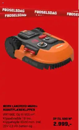 XL-BYG WORX LANDROID M600+ ROBOTPLENEKLIPPER tilbud