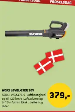 XL-BYG WORX LOVBLESER 20V tilbud