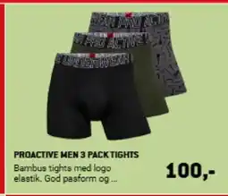 XL-BYG PROACTIVE MEN 3 PACK TIGHTS tilbud